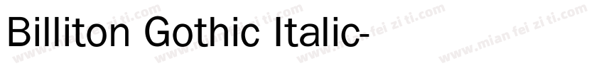 Billiton Gothic Italic字体转换